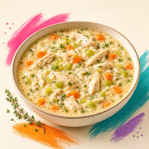 CREAMY CHICKEN & RICE SOUP prepared meal